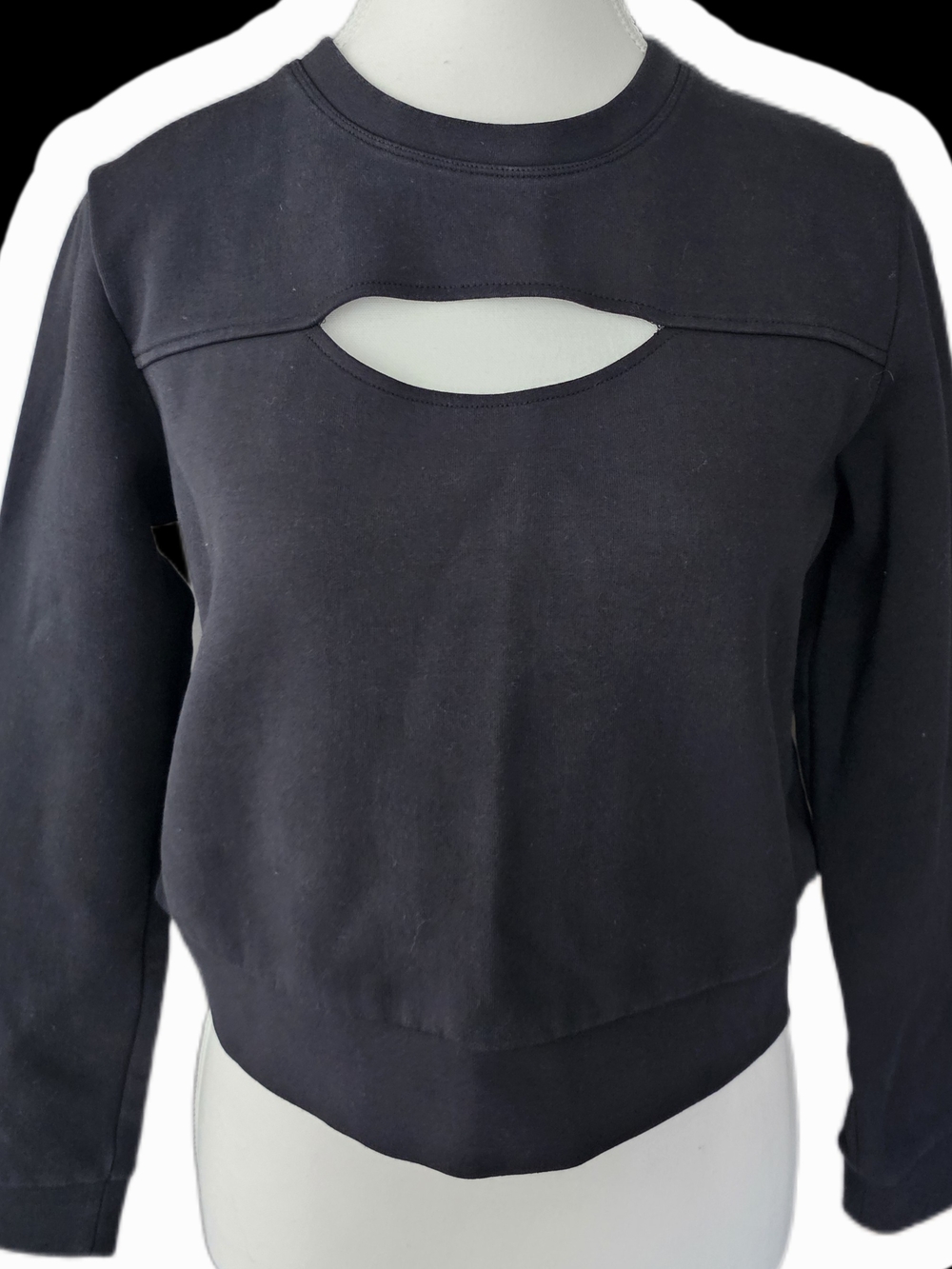 Addidas Black Cutout Crewneck Sweatshirt
